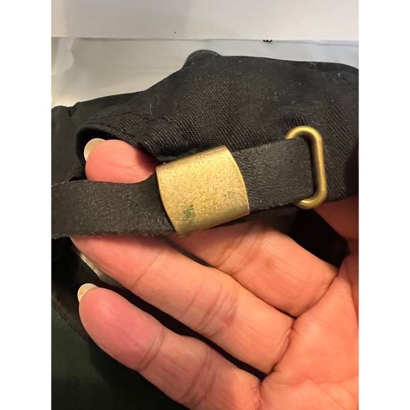 Vintage Littleton Police Hat USA Made Adjustable Strap Black Cap OS Leather - Picture 3 of 5